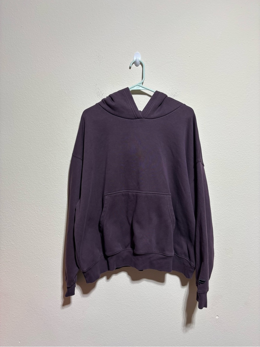 Fabletics men’s Dark Plum Hooded Sweatshirt - Classic Pullover